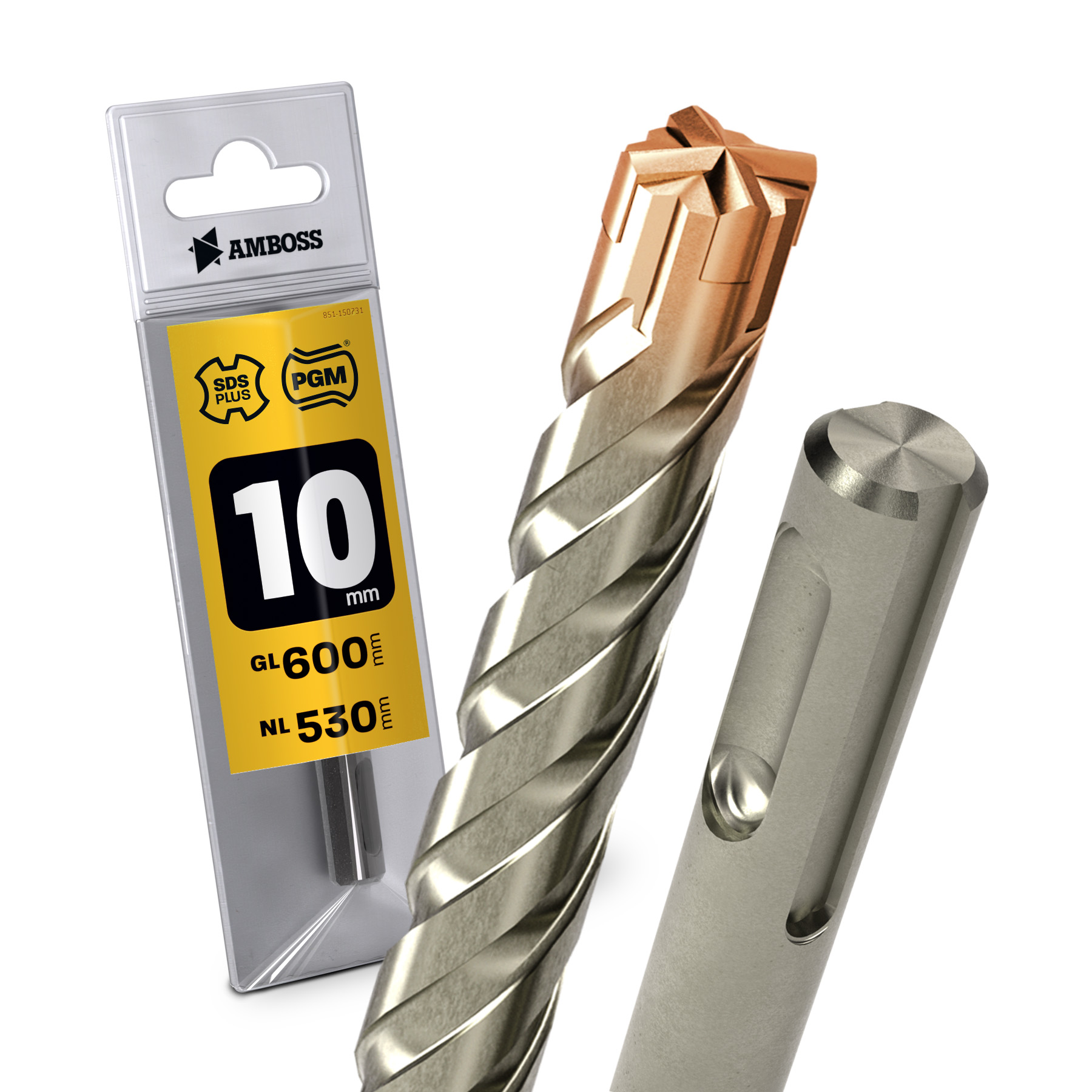 1x Bohrer SDS Plus Schaft - Ø:10 mm - GL: 600 mm