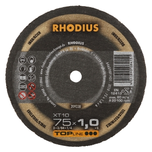 Rhodius XT10 Trennscheibe | Ø75 mm - 1 mm -  6 mm | Mini-gerade