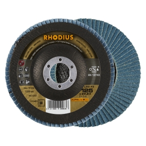 10x Rhodius LSZ F3 Fächerschleifscheibe Korn:60 Ø125mm