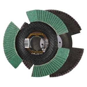 10x Rhodius VISION COOL Fächerschleifscheibe Korn:80 Ø115mm