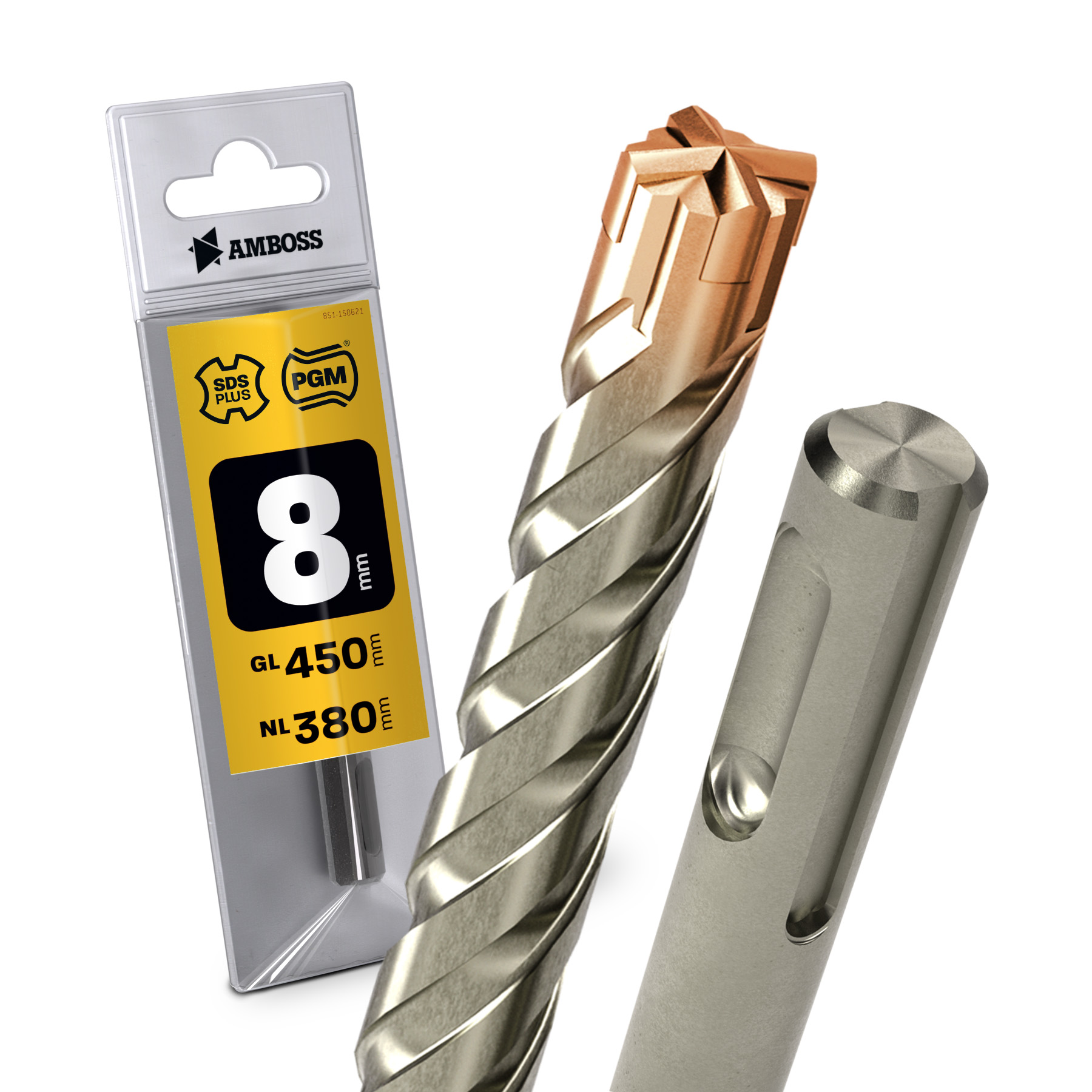 1x Bohrer SDS Plus Schaft - Ø:8 mm - GL: 450 mm