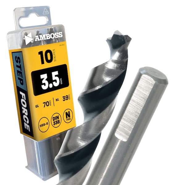 10 x HSS G STEP Force Metallbohrer DIN 338 - Ø:3.5 mm