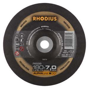 10x Rhodius RS28 Schruppschleifscheibe 180x7x22.23 mm