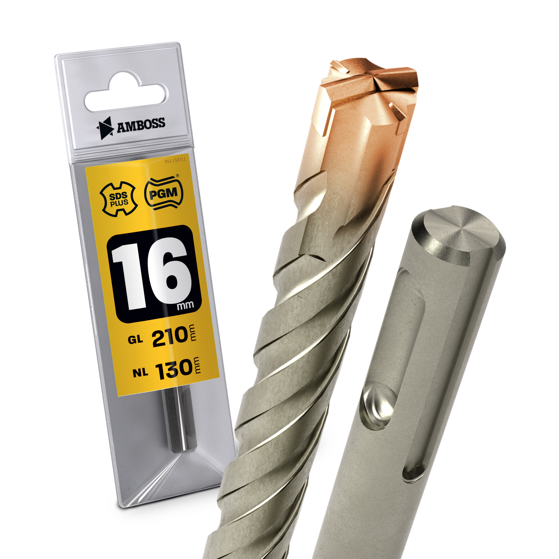 1x Bohrer SDS Plus Schaft - Ø:16 mm - GL: 210 mm