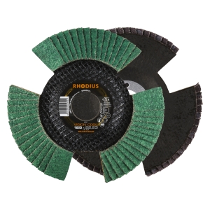 10x Rhodius VISION COOL Fächerschleifscheibe Korn:40 Ø125mm