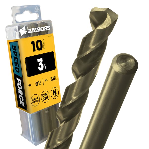 10 x HSS ECo SPEED Force Metallbohrer DIN 338 - Ø:3 mm