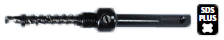 SDS-plus Aufnahme inkl. Auswurffeder und HM Zentrierbohrer - für Ø 14 bis 30mm