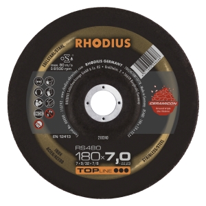 10x Rhodius RS480 Schruppschleifscheibe 180x7x22.23 mm