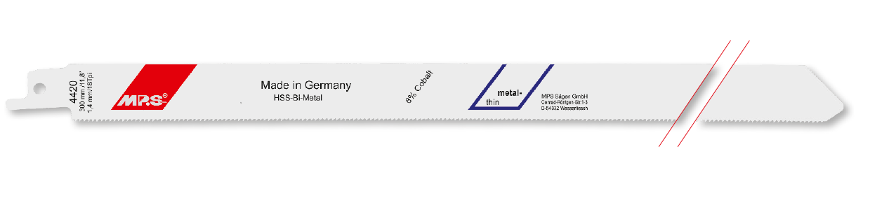 5x MPS Säbelsägeblatt Länge 300 mm