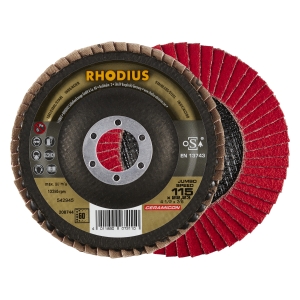 10x Rhodius JUMBO SPEED Fächerschleifscheibe Korn:60 Ø115mm