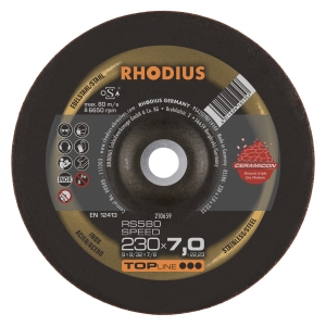 10x Rhodius RS580 Schruppschleifscheibe 230x7x22.23 mm