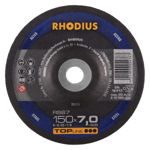 10x Rhodius RS67 Schruppschleifscheibe 150x7x22.23 mm
