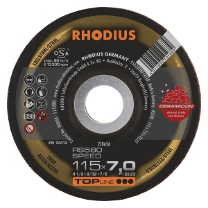 25x Rhodius RS580 Schruppschleifscheibe 115x7x22.23 mm