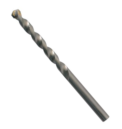 1x HM Betonbohrer sandgestrahlt+gefräst Zylinderschaft - Ø:10 mm - GL: 120 mm