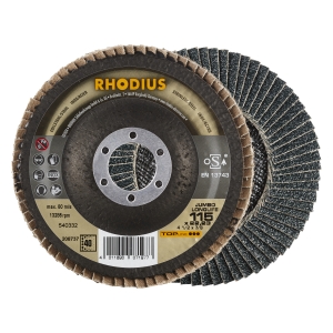 10x Rhodius JUMBO LONGLIFE Fächerschleifscheibe Korn:40 Ø115mm
