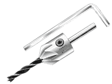 Bohrer Senker Satz mit WS Bohrer - Bohrer Ø 10 mm / Versenker Ø 20 mm / 130 mm Länge