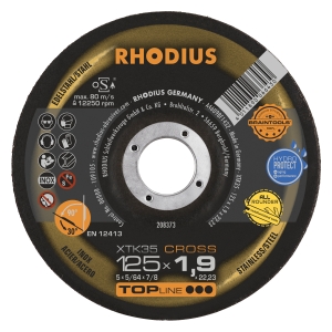 Rhodius XTK35 Metall Trennscheibe / Schruppscheibe |Ø125 mm - 1.9 mm -  22.23 mm