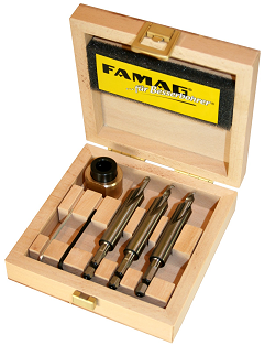 Famag Terrassendielenbohrer - Set Ø 4 5 6 mm inkl. Tiefenanschlag
