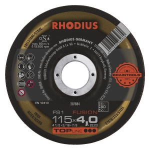 10x Rhodius FS1 Schruppschleifscheibe - Korn:80 115x4x22.23 mm