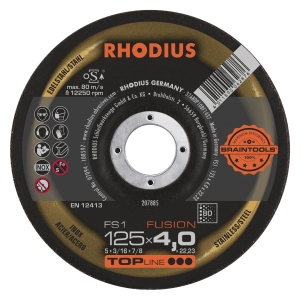 10x Rhodius FS1 Schruppschleifscheibe - Korn:80 125x4x22.23 mm