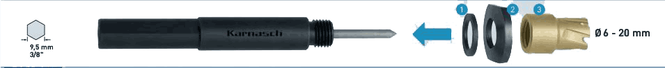 Aufnahme sechskant MINI CUT 6 - 20 mm