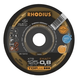 Rhodius XT8 Exact Trennscheibe | Ø125 mm - 0.8 mm -  22.23 mm | gerade