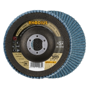 10x Rhodius LSZ F3 Fächerschleifscheibe Korn:40 Ø125mm