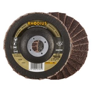 10x Rhodius VLS Fächerschleifscheibe grob Ø125mm