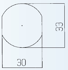 Blechlocher 33,0 mm 2-seitig abgeflacht auf 30,0 mm  -verdrehungssicher