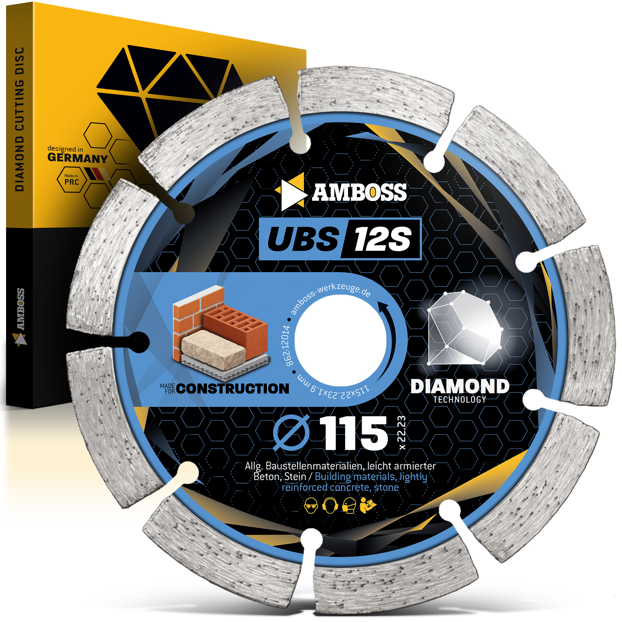 Amboss UBS 12S Diamant Trennscheibe - 115 x 1.9 x 22.2