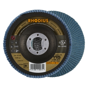 10x Rhodius LSZ F3 Fächerschleifscheibe Korn:80 Ø115mm