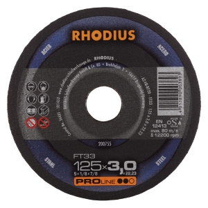 Rhodius FT33 Metall Trennscheibe | Ø125 mm - 3 mm -  22.23 mm | gerade