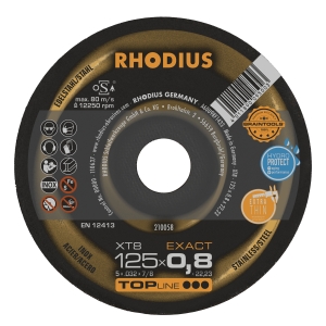 Rhodius XT8 Exact Trennscheibe | Ø125 mm - 0.8 mm -  22.23 mm | gerade