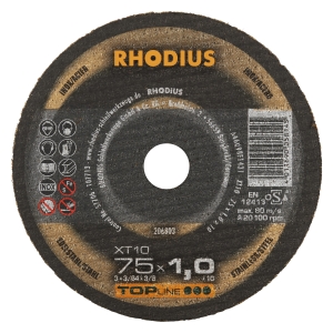 Rhodius XT10 Trennscheibe | Ø75 mm - 1 mm -  10 mm | Mini-gerade