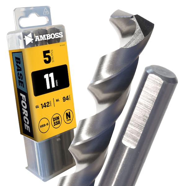 5 x HSS G BASE Force Metallbohrer DIN 338 - Ø:11 mm