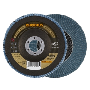 10x Rhodius LGZ F3 Fächerschleifscheibe Korn:80 Ø125mm