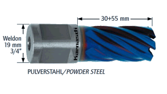 HSS Kernbohrer Ø 13 mm Weldon 19 - bis 30mm