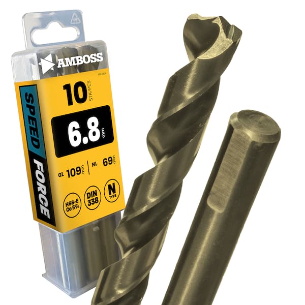 10 x HSS ECo SPEED Force Metallbohrer DIN 338 - Ø:6.8 mm