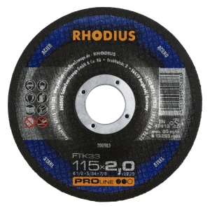 Rhodius FT33 Metall Trennscheibe | Ø115 mm - 2 mm -  22.23 mm | gekroepft