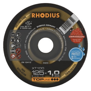 Rhodius XT100 Metall Trennscheibe | Ø125 mm - 1 mm -  22.23 mm | gerade
