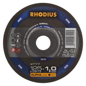 Rhodius XT77 Metall Trennscheibe | Ø125 mm - 1 mm -  22.23 mm | gerade