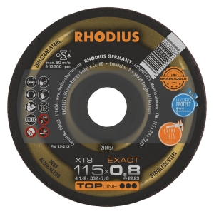Rhodius XT8 Exact Trennscheibe | Ø115 mm - 0.8 mm -  22.23 mm | gerade