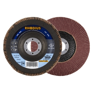 10x Rhodius LSA F1 Fächerschleifscheibe Korn:120 Ø125mm