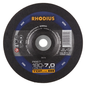 10x Rhodius RS67 Schruppschleifscheibe 180x7x22.23 mm