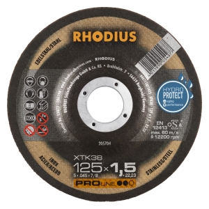 Rhodius XT38 Metall Trennscheibe | Ø125 mm - 1.5 mm -  22.23 mm | gekroepft