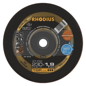 Rhodius XT100 Metall Trennscheibe | Ø230 mm - 1.9 mm -  22.23 mm | gerade