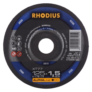 Rhodius XT77 Metall Trennscheibe | Ø125 mm - 1.5 mm -  22.23 mm | gerade