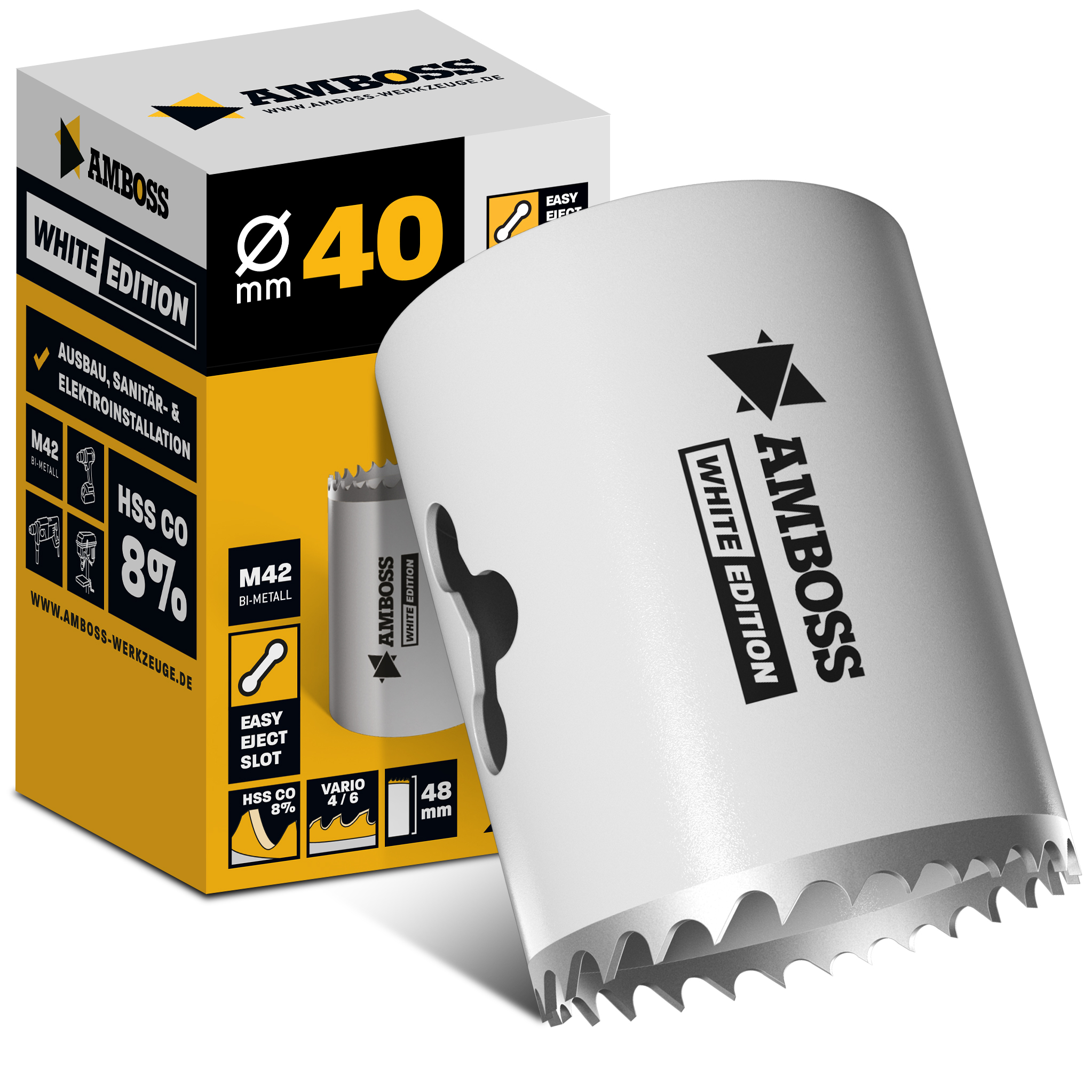 HSS M42 Amboss Lochsäge Ø 40 mm (ohne Aufnahme)
