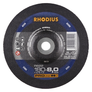 10x Rhodius RS22 Schruppschleifscheibe 180x8x22.23 mm