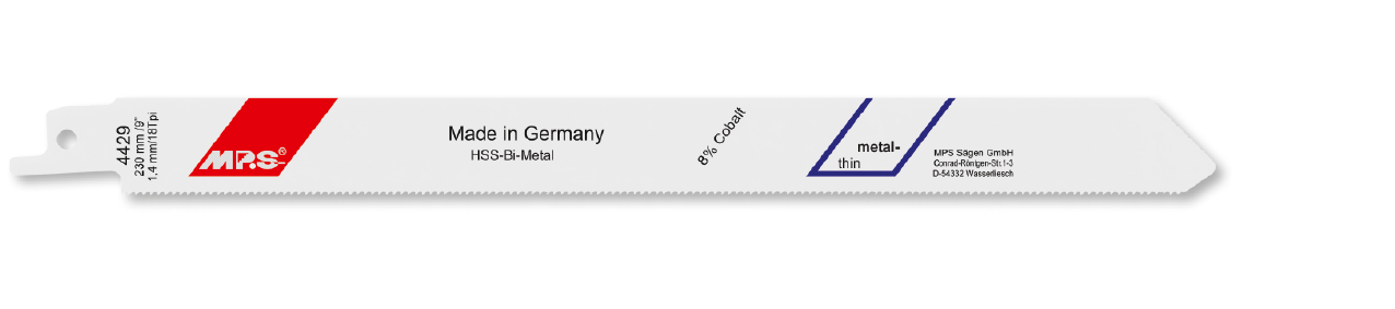 100x MPS Säbelsägeblatt Länge 230 mm